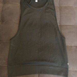 Black mesh Lululemon muscle tank-never worn